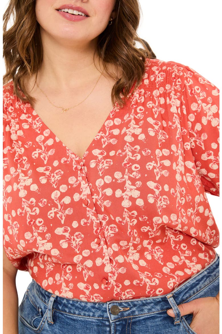 Plus Size Jade Blouse, Alternate, color, Burnt Orange