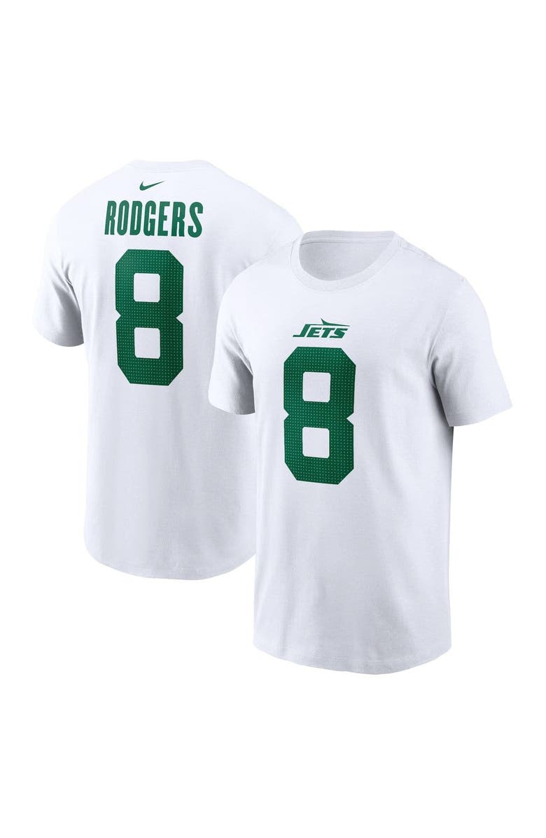 Nike Youth Nike Aaron Rodgers White New York Jets Player Name & Number T-Shirt, Main, color,