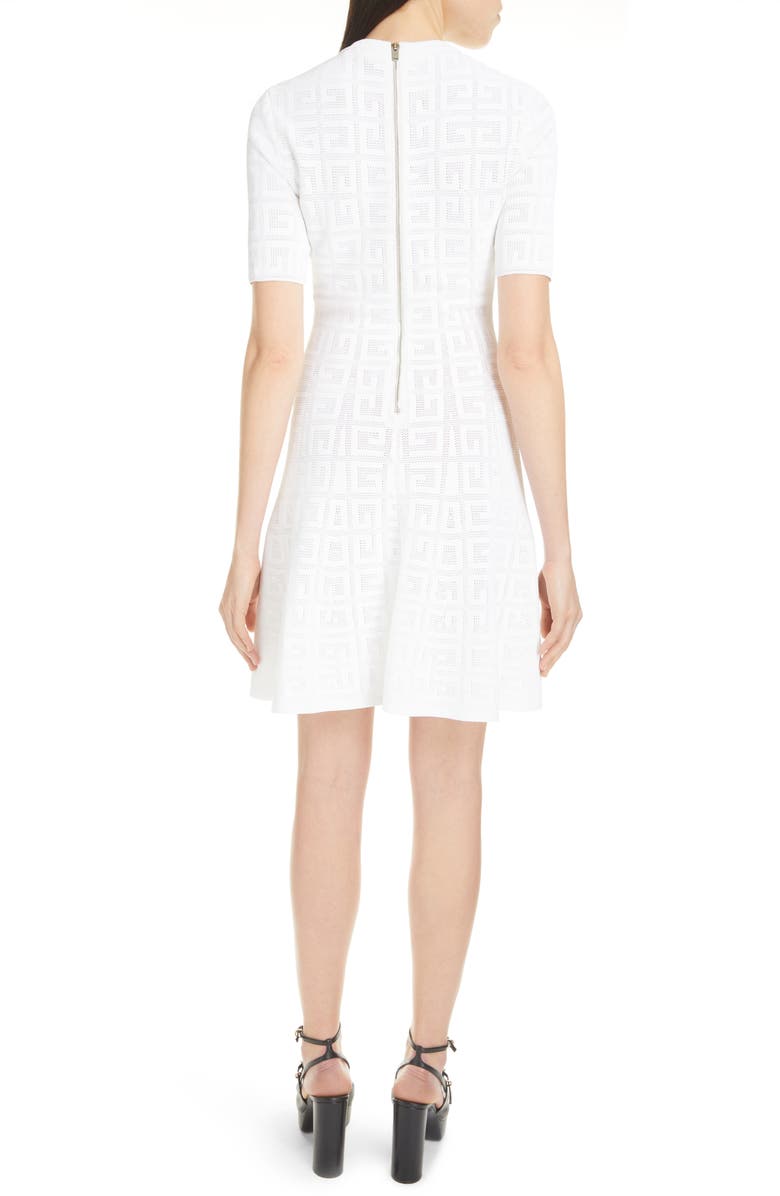 Givenchy 4G Logo Knit Minidress, Alternate, color, White