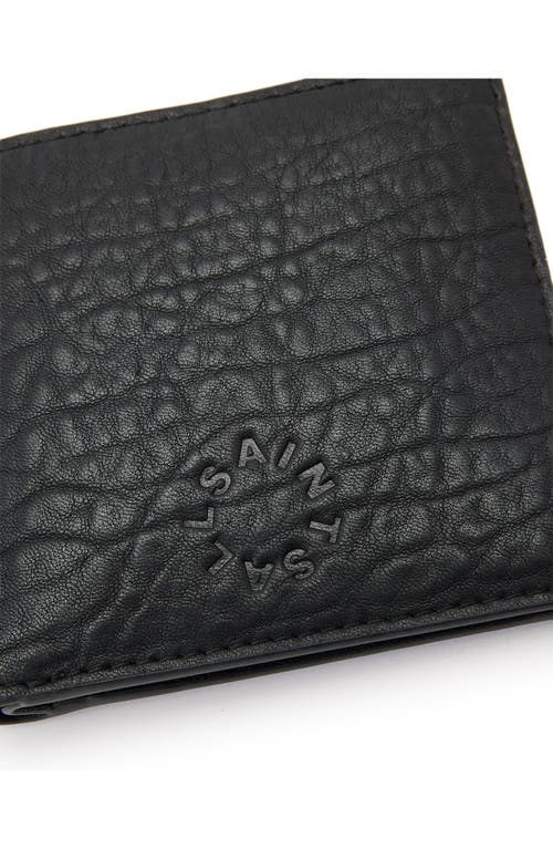 Allsaints Elkka Haven Leather Bifold Wallet In Black