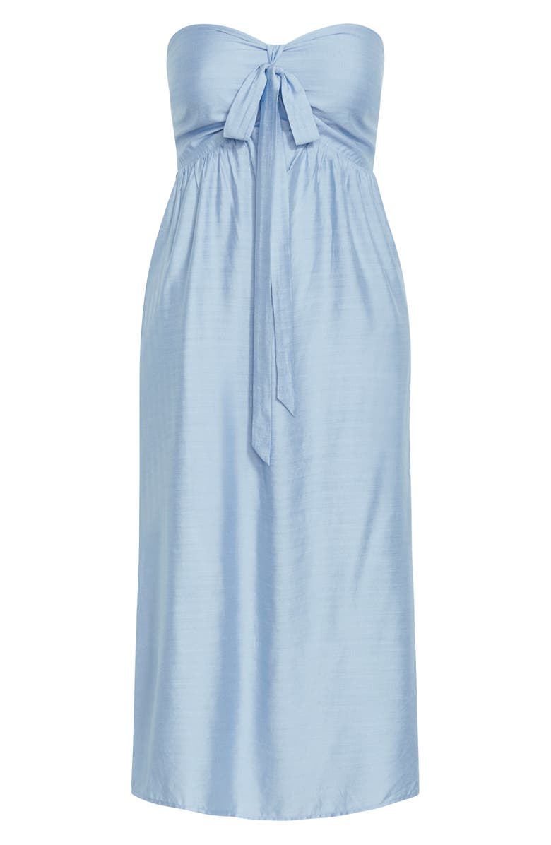 City Chic Peta Serene Convertible Strapless Maxi Dress, Alternate, color, Baby Blue