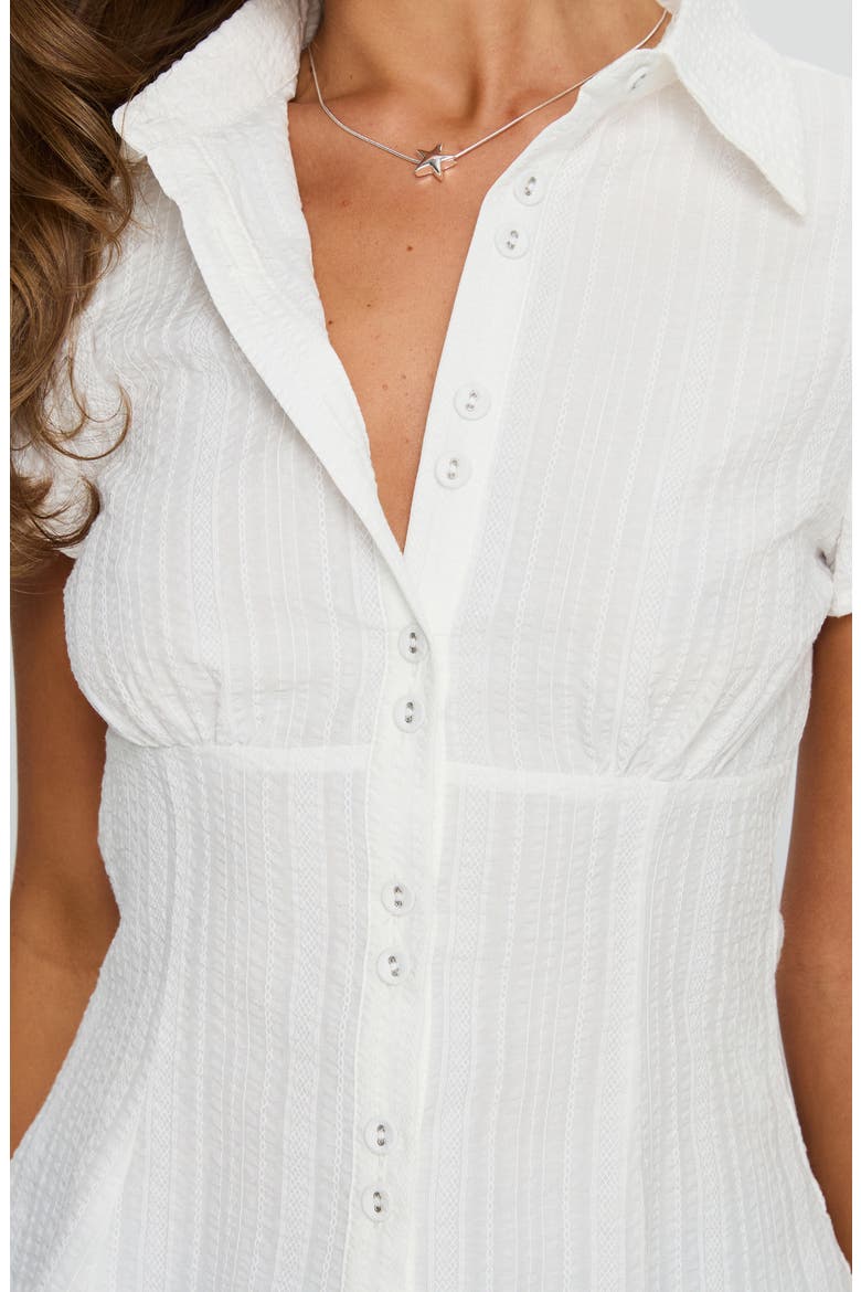 Cottesloe Textured Stripe Button-Up Shirt, Alternate, color, WHITE