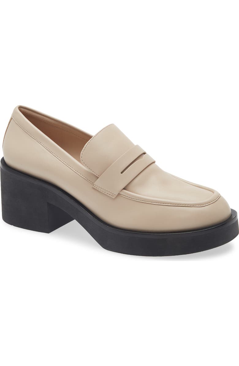 Stuart Weitzman Sussex Loafer, Main, color, Museline/ Black