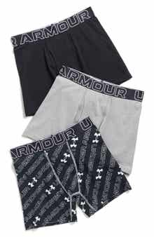 Under Armour Kids' 3-Pack Performance Cotton Blend Boxer Briefs