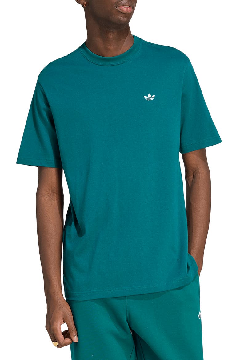 Trefoil Essentials Cotton T-Shirt, Main, color, RICH GREEN