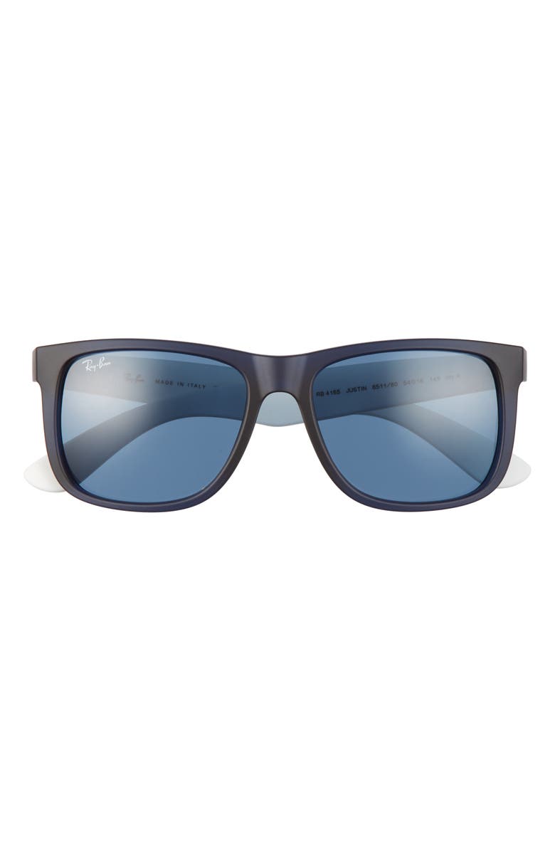 Ray-Ban Justin 54mm Rectangular Sunglasses, Main, color, Blue/ Dark Blue