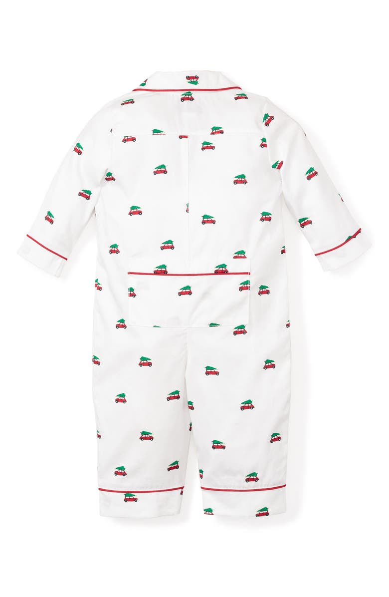 Petite Plume Holiday Journey Cotton Blend Romper, Alternate, color,