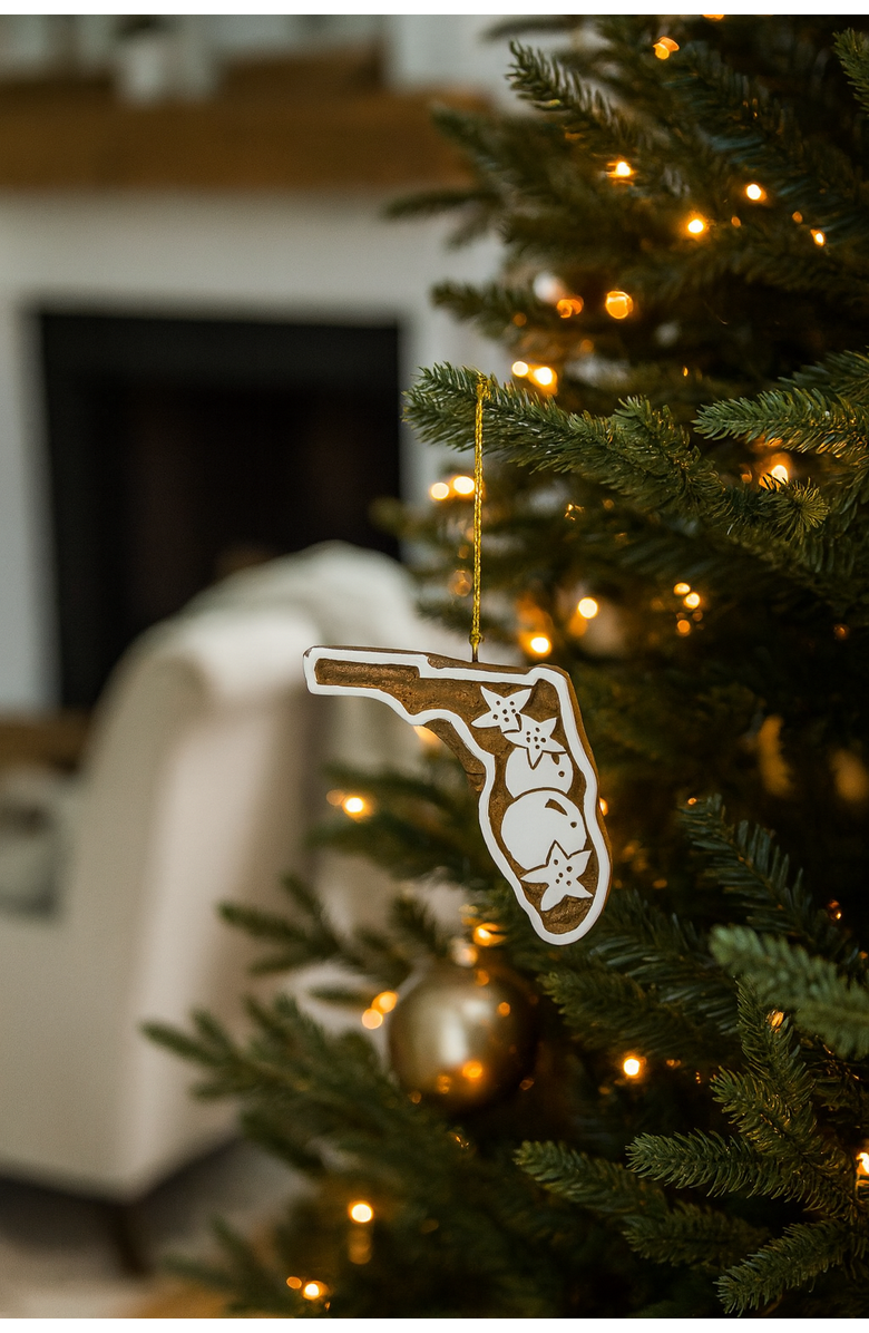 Matr Boomie Florida State Orange Blossom Ornament, Alternate, color, Natural