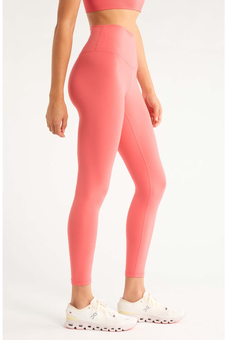 Studio Luxe High Waist 7/8 Leggings, Alternate, color, CORAL SHARON