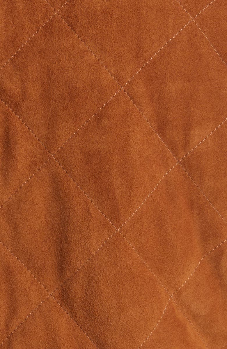 Peter Millar Norfolk Quilted Suede Bomber Jacket, Alternate, color,