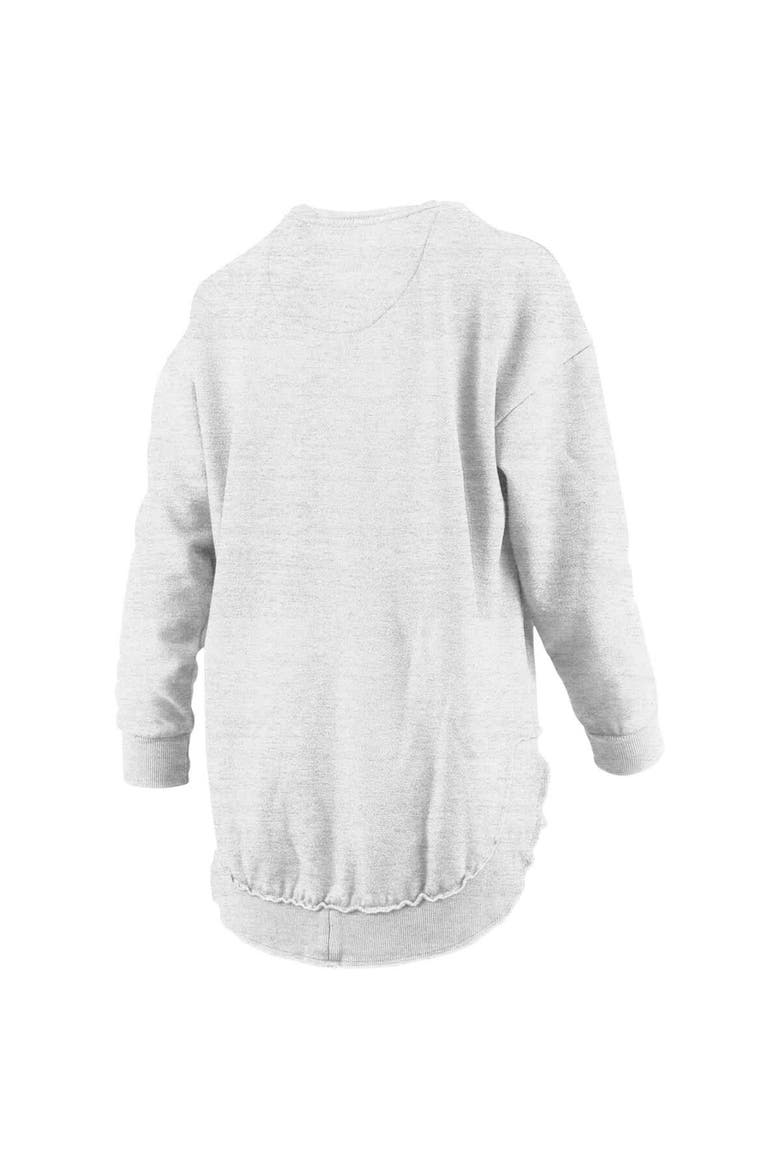 Women's Pressbox Heather Gray Michigan Wolverines Field Day Melange Poncho Pullover Sweatshirt, Alternate, color, Heather Gray