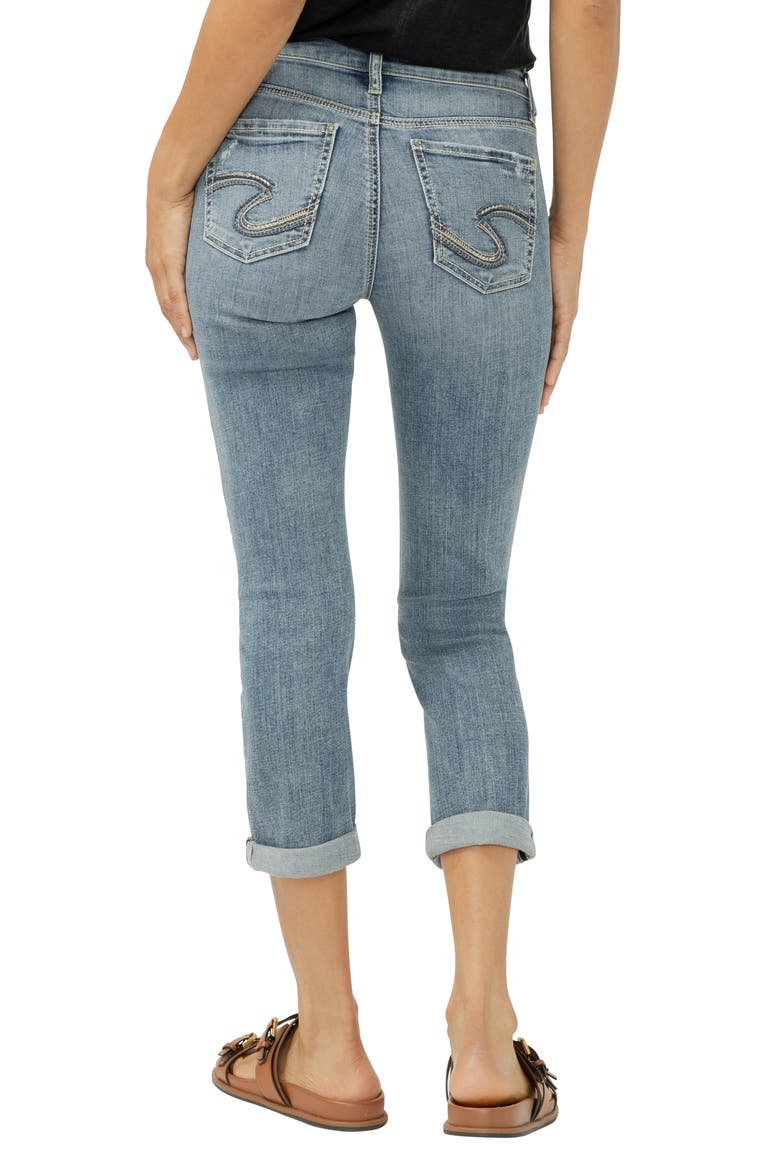 Suki Curvy Mid Rise Capri Jeans, Alternate, color, BELLE