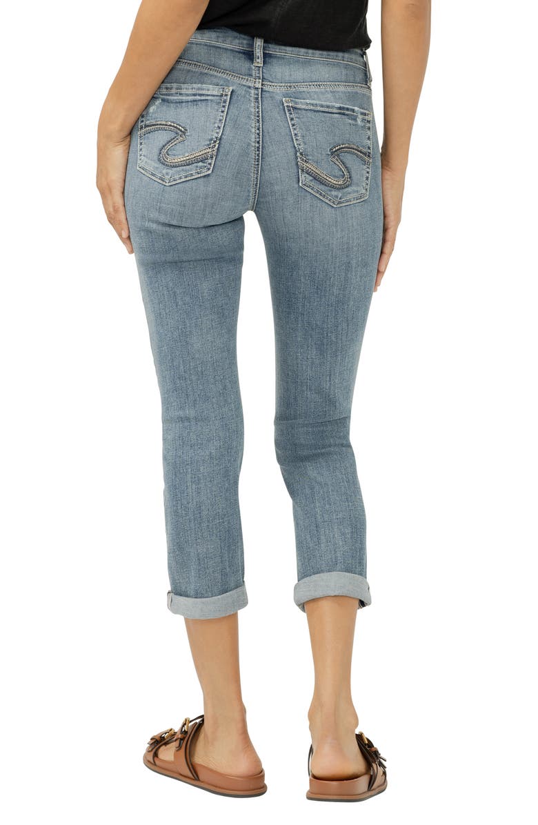 Silver Jeans Co. Suki Curvy Mid Rise Capri Jeans, Alternate, color, Belle