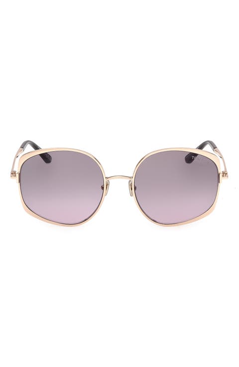 Abbey 58mm Round Sunglasses