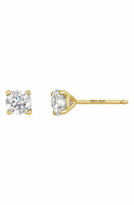 Bony Levy Prong Diamond Stud Earrings - 0.50 ctw.