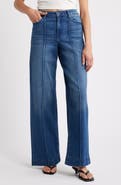 HIDDEN JEANS Pintuck High Waist Wide Leg Jeans