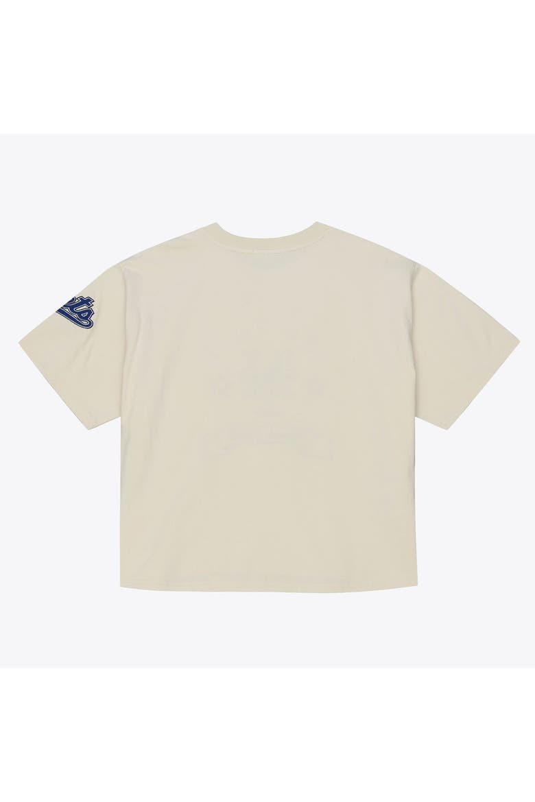 Women's Mitchell & Ness  Cream New York Mets Cooperstown Yacht Rock Boxy Cropped T-Shirt, Alternate, color, Cream