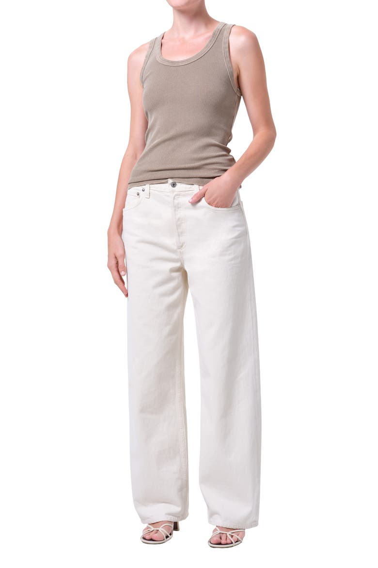 Poppy Scoop Neck Rib Tank, Alternate, color, TRAIL KHAKI TAN
