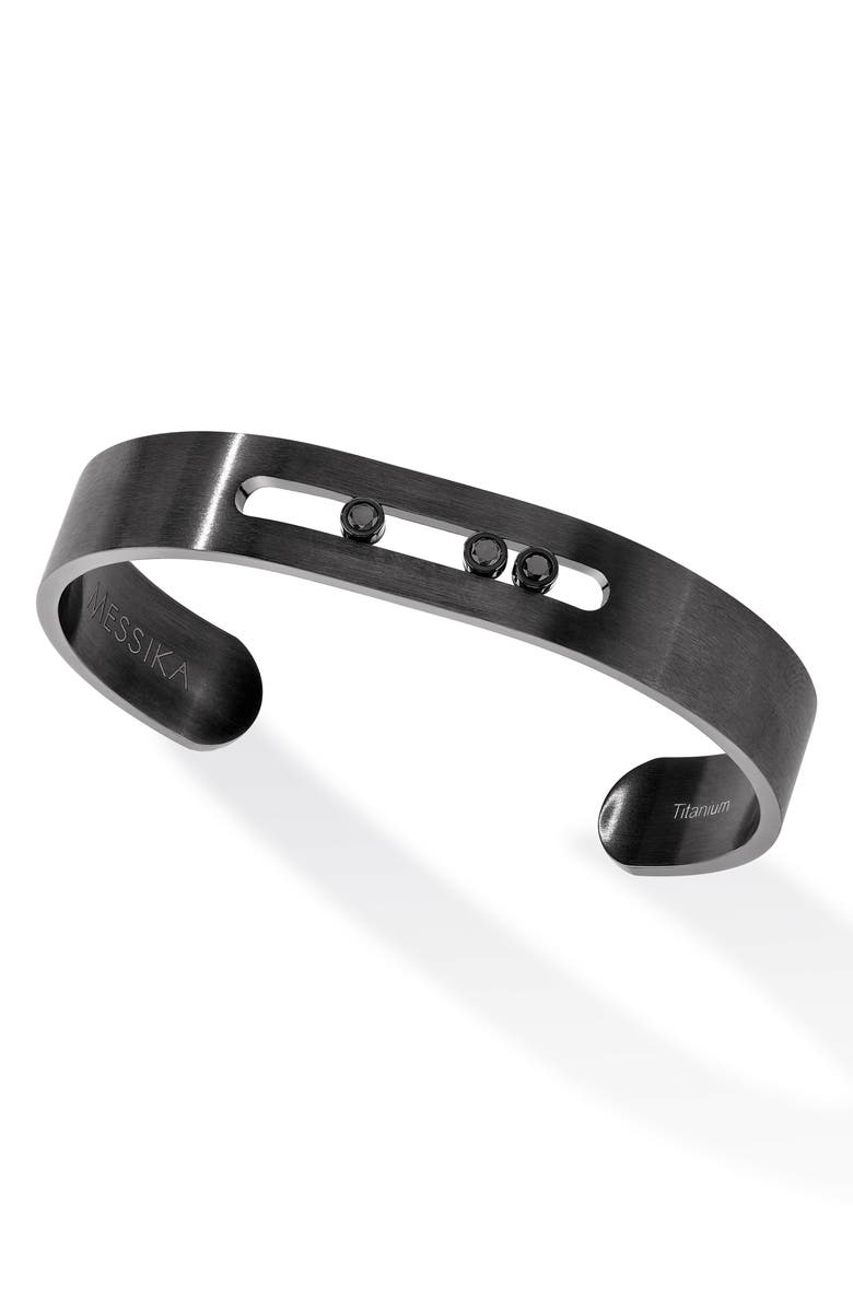 Messika Move Diamond Titanium Cuff, Main, color, Titanium