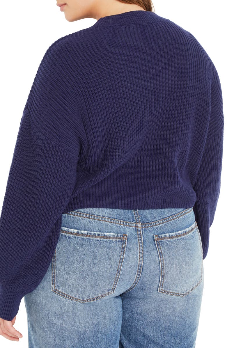ELOQUII Bishop Sleeve Sweater, Alternate, color,