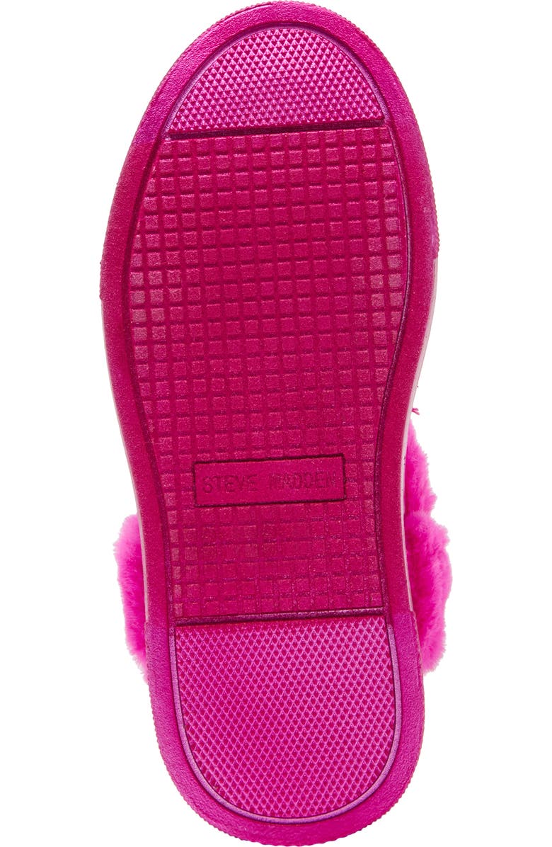 Steve Madden Kids' JBuunny Faux Fur Trim Metallic Boot, Alternate, color,