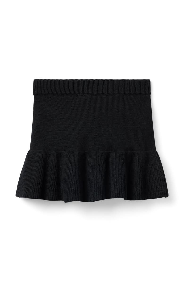 Janie and Jack Ruffle Hem Sweater Skirt, Main, color, Black