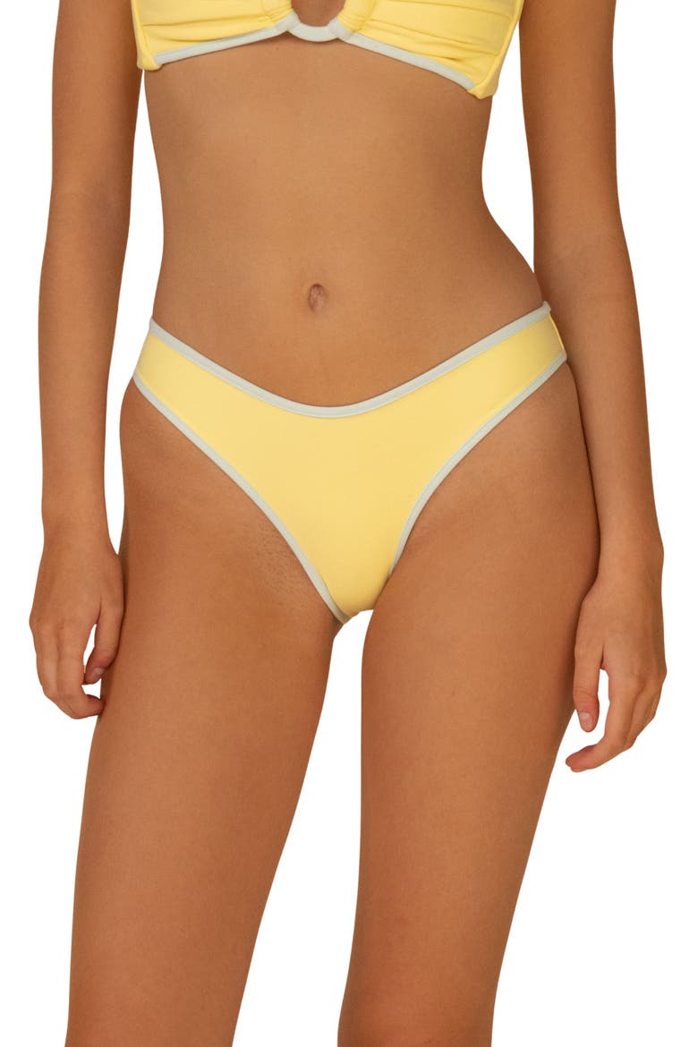 Sunshine Binded Lulu Bikini Bottoms, Main, color, SUNSHINE