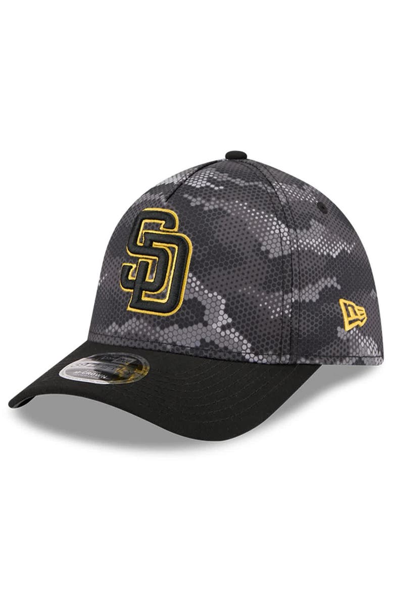New Era Men's New Era Black San Diego Padres Camo 39THIRTY A-Frame Flex Hat, Main, color, Black