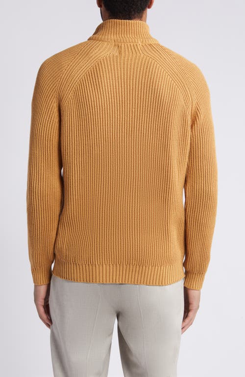 Peregrine Felix Quarter Zip Sweater In Amber