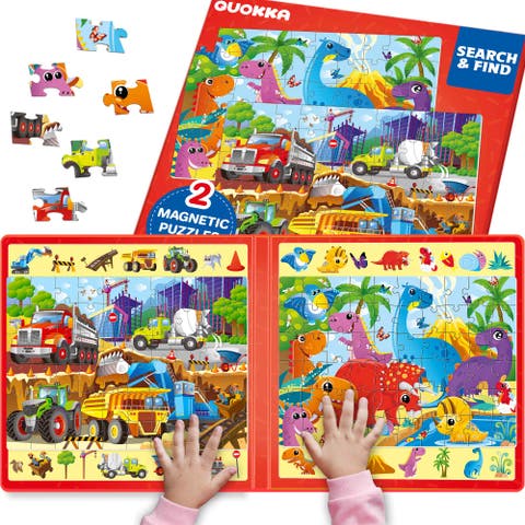 60 Pieces Magnetic Puzzles for Toddlers