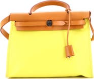 Pre-Owned Hermes Herbag Zip Berline Vache Canvas and Leather 31