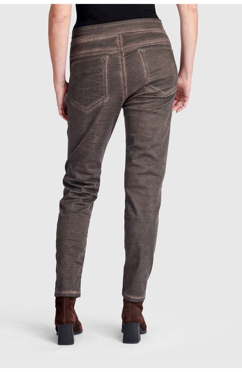 Alembika Washed Iconic Stretch Jeans In Brown