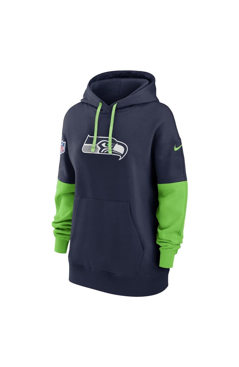 Nike Women's Nike College Navy Seattle Seahawks 2024 Sideline Essential Fleece Pullover Hoodie, Alternate, color, College Navy