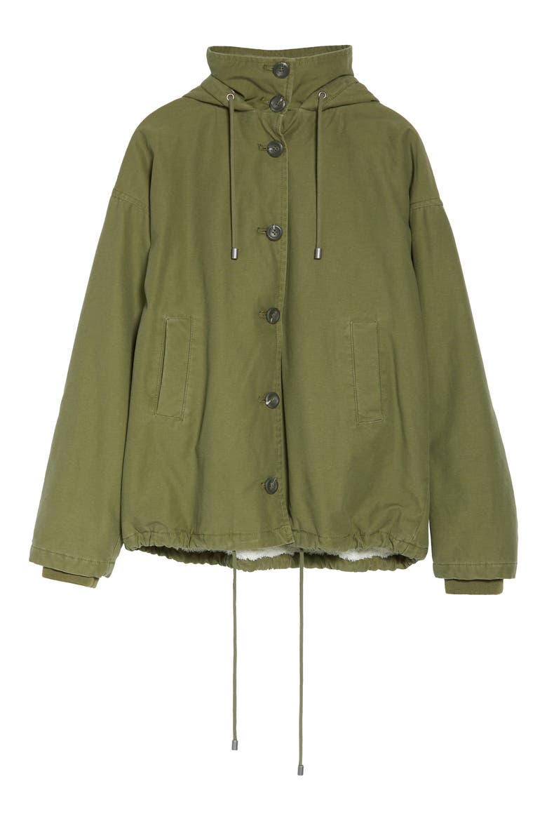 Cypress Fleece Lined Military Jacket, Alternate, color, KHAKI