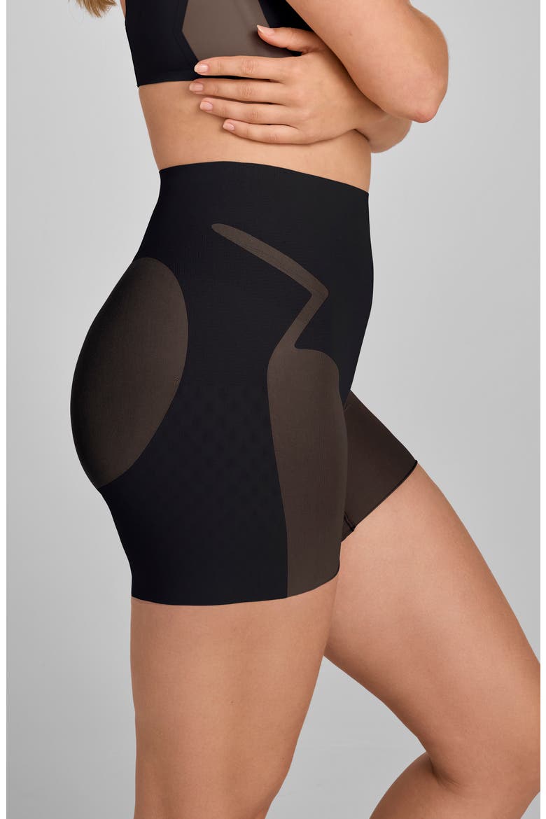 Meshsculpt Mid Rise Shaper Shorts, Alternate, color, VAMP