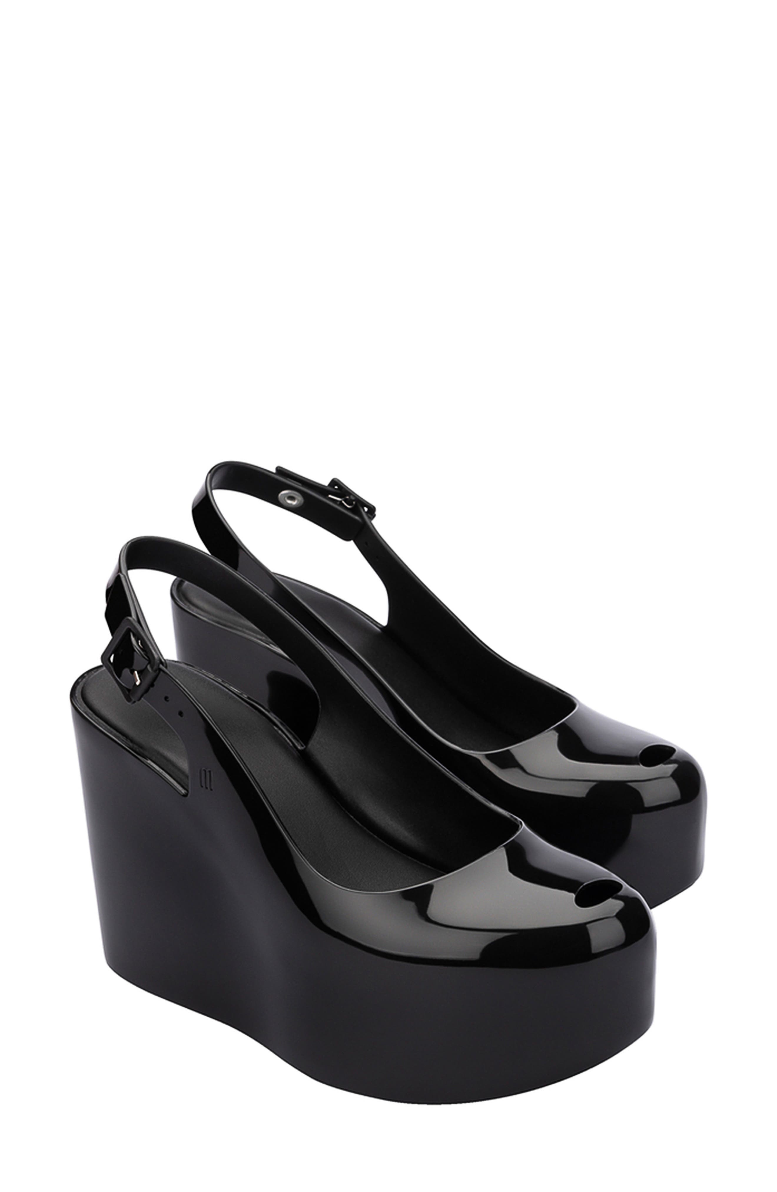 Melissa Groovy Slingback Platform Wedge Pump, Main, color, 