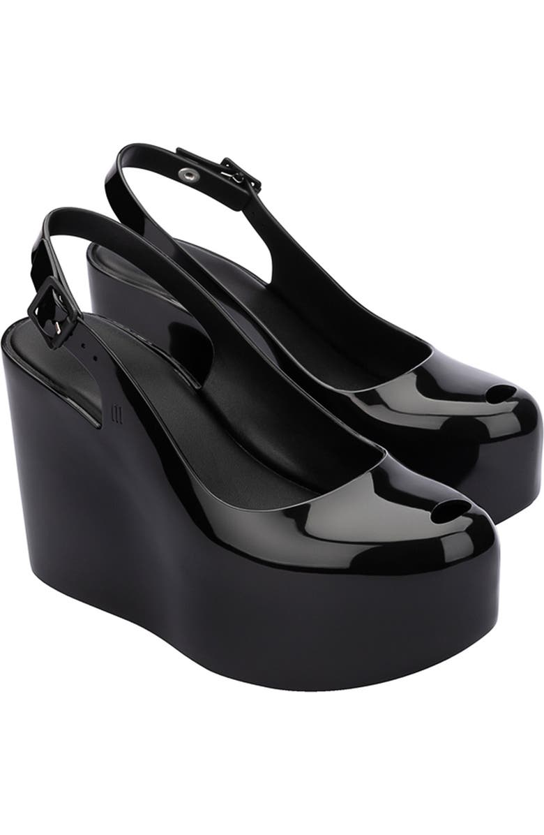Melissa Groovy Slingback Platform Wedge Pump, Main, color,