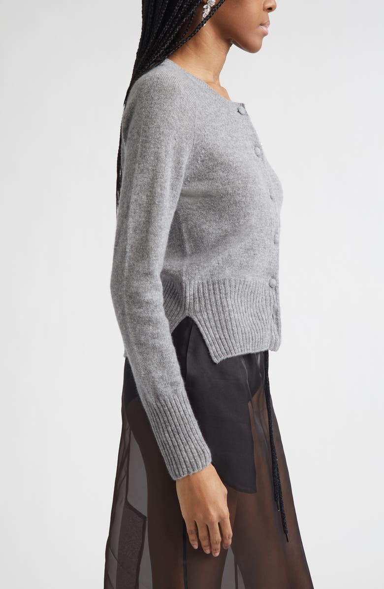 Simone Rocha Embellished Cashmere Cardigan, Alternate, color, Grey/ Pearl/ Clear