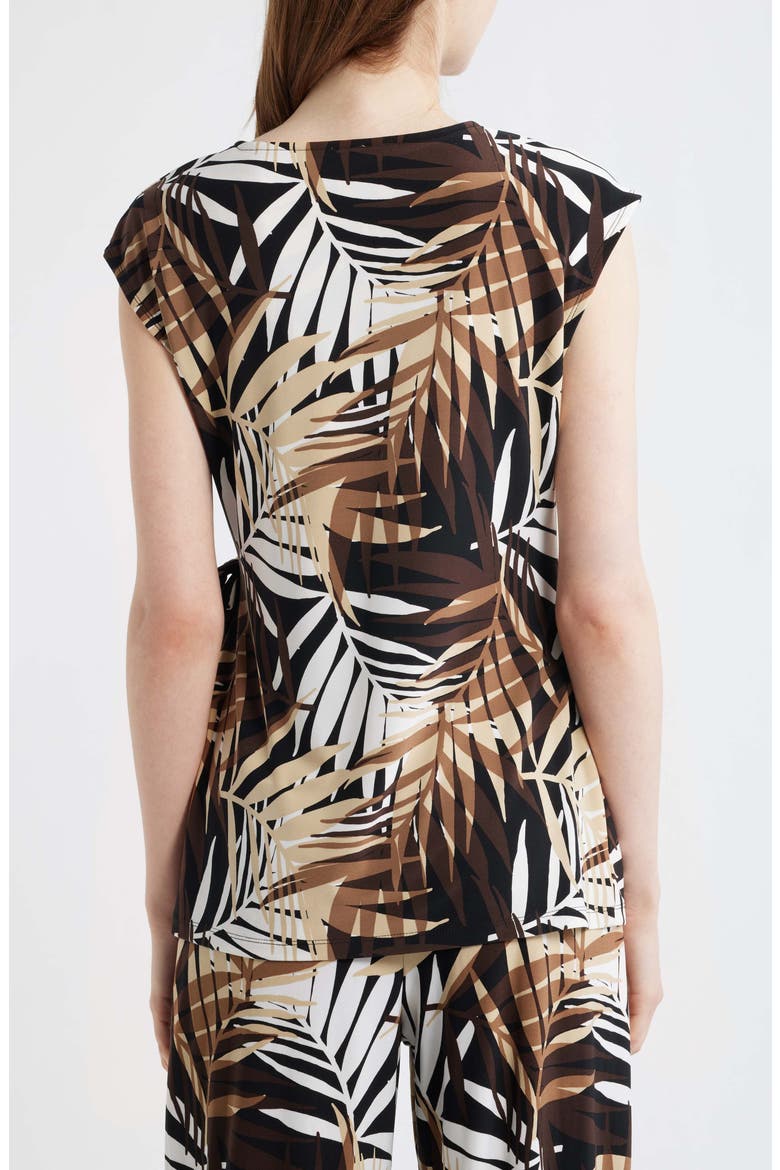 Print Side Tie Top, Alternate, color, ANNE BLACK MULTI
