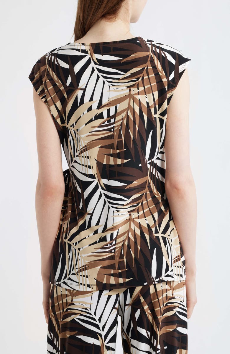 Anne Klein Print Side Tie Top, Alternate, color, Anne Black Multi