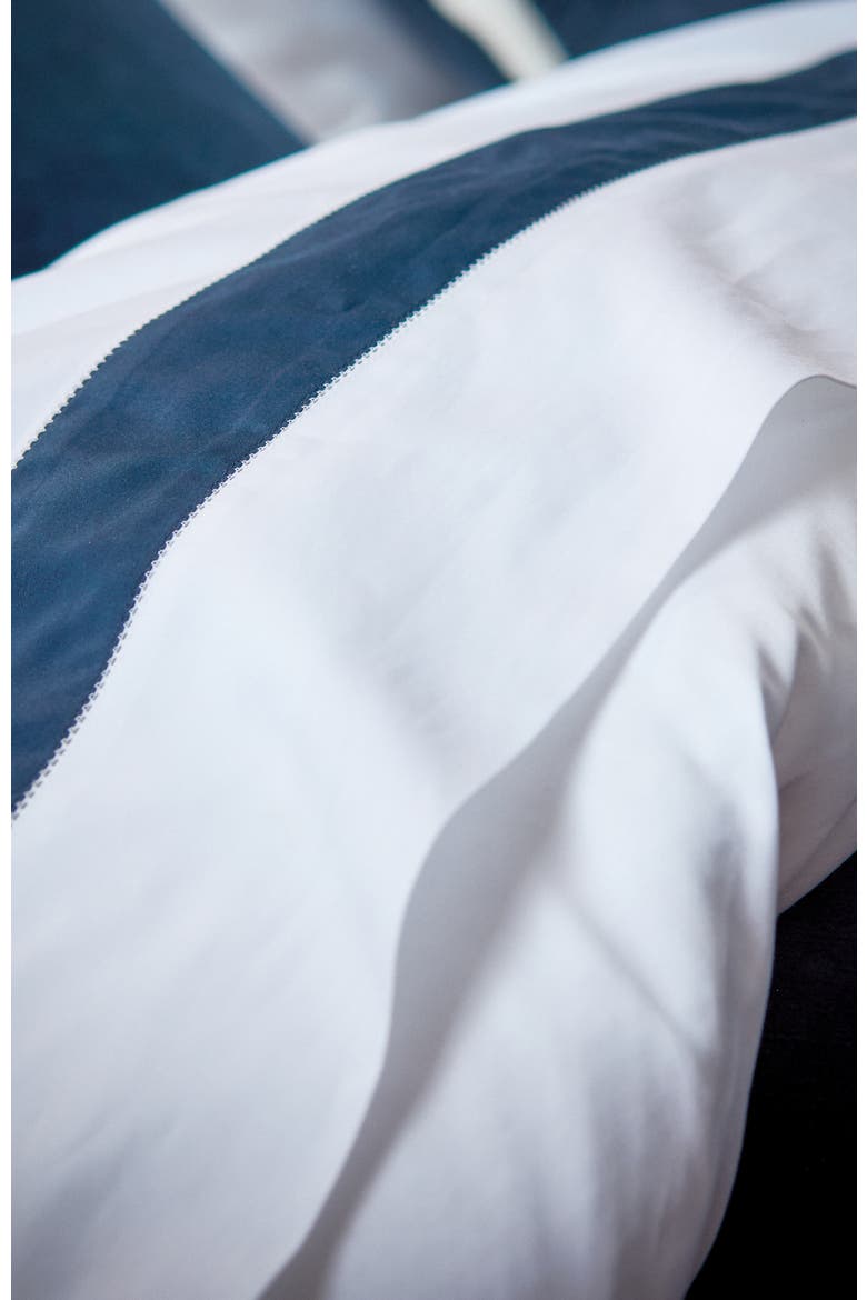 Balmoral Luxury Cotton Sateen Flat Sheets, Alternate, color, Navy Blue