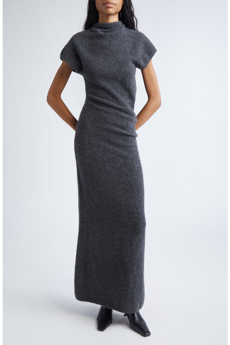 Abie Boiled Knit Sweater Dress, Main, color, DARK GREY