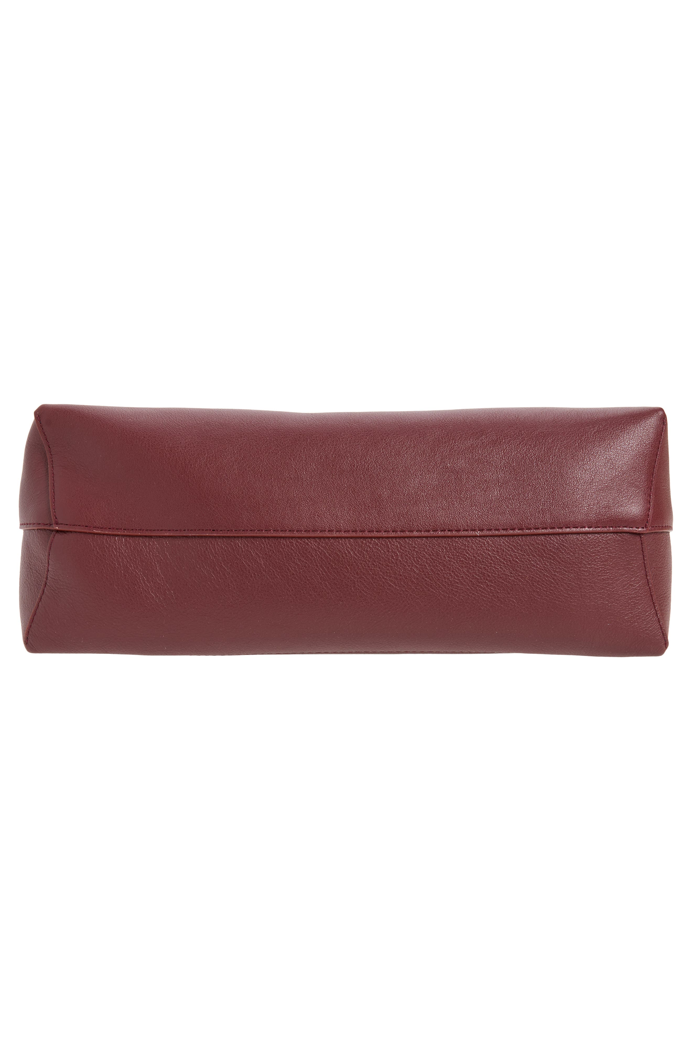 Candy Baguette Leather Shoulder Bag, Alternate, color, CLARET