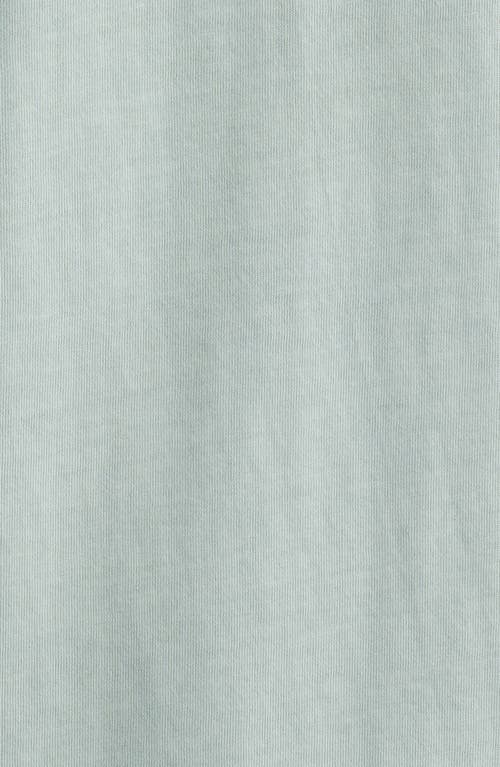 Treasure & Bond Solid Cotton Jersey Polo In Grey Blue