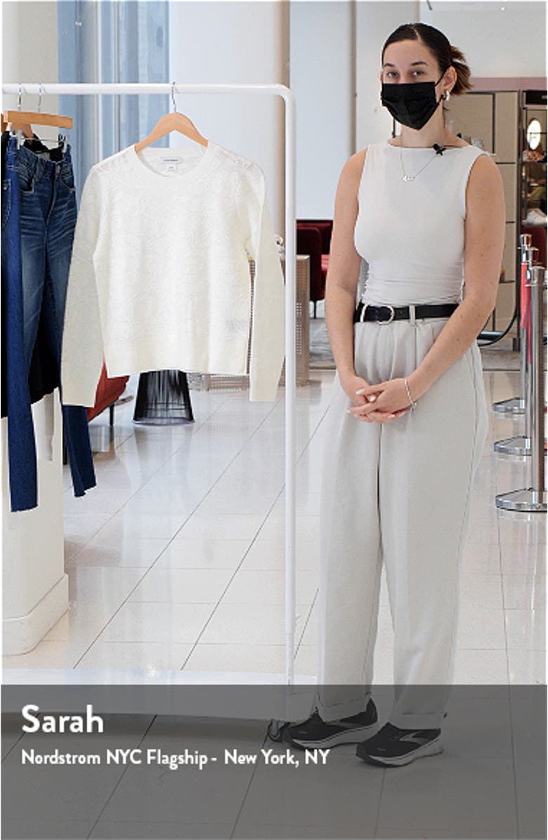 Floral Jacquard Cotton Blend Sweater, sales video thumbnail