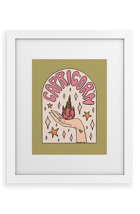 Capricorn Dragonfruit Framed Wall Art