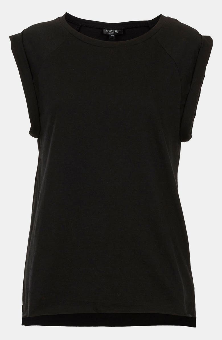 Topshop 'High Roller' Specked Tee, Main, color, 