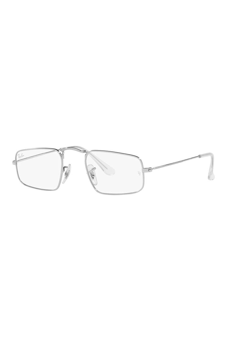 RX3957V 49mm Rectangle Optical Glasses, Alternate, color, SILVER