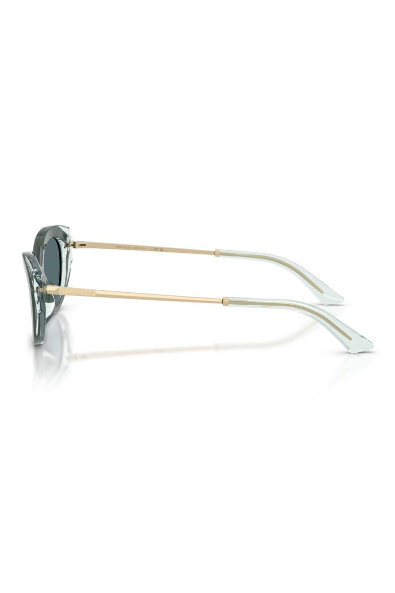 54mm Cat Eye Sunglasses, Alternate, color, DARK GREEN / DARK GREY