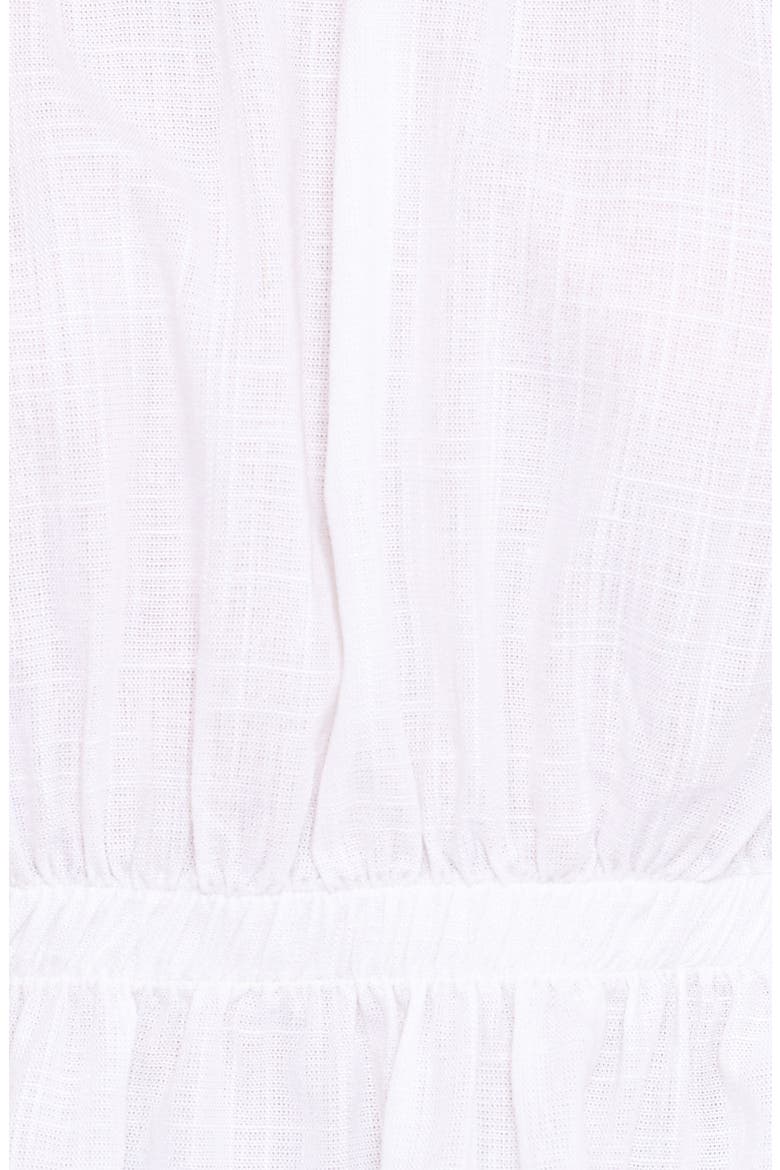 Solstice Cotton & Linen Blend Peplum Top, Alternate, color, WHITE